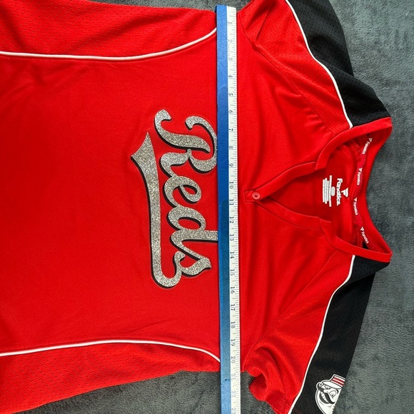 Fanatics Red and Black Women's Top - Picture 5 of 11